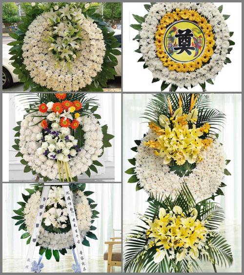 山东青岛黄岛区海青镇后河西村花圈速递